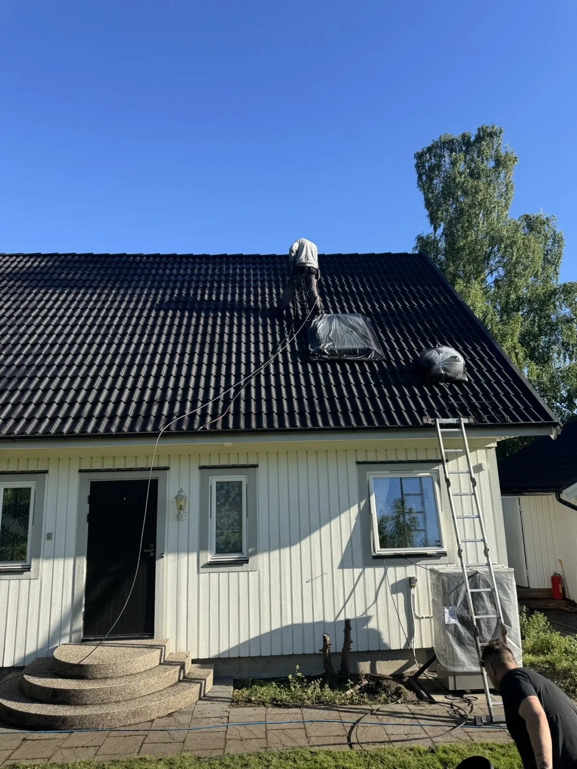 Färdigt tak på villa